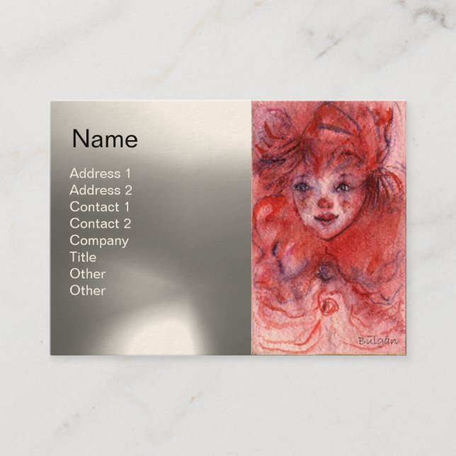 CARTÃO DE VISITA COR VERMELHA (Frente)