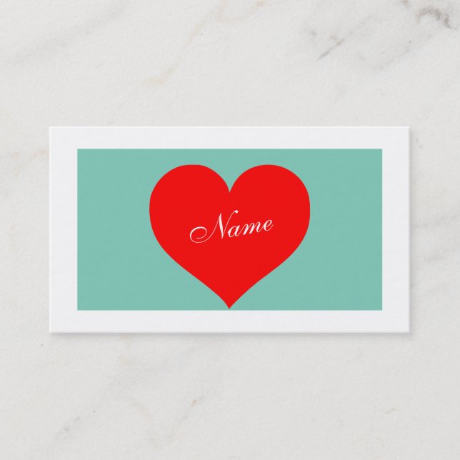 Cartão De Visita Coração (Frente)