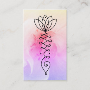Cartão De Visita *~* Coração de Lótus Rosa Massagem de Yoga Nirvan
