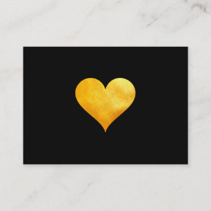 Cartão De Visita Coração Dourado Cutesy