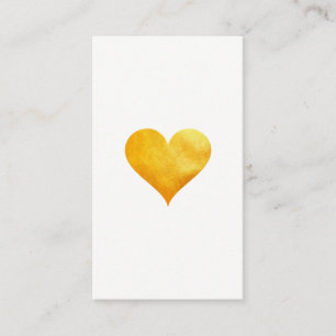 Cartão De Visita Coração Dourado Cutesy