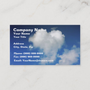 Cartão De Visita Coração grande no céu