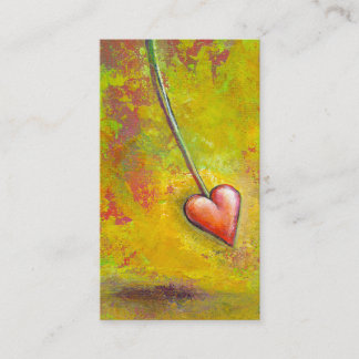 Cartão De Visita Coração no movimento - arte contemporânea da
