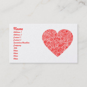 Cartão De Visita Coração reunido - ouro