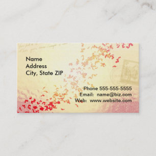 Cartão De Visita Corações de queda do amor