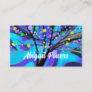 Cartão De Visita corajosa arte moderna da abstrato árvore