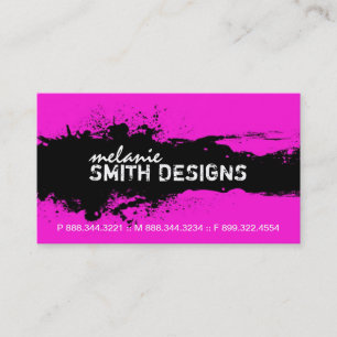 Cartão de visita corajoso e vibrante do Grunge