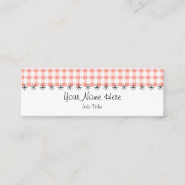 Cartão de visita coral da listra do guingão magro