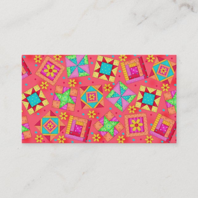 Cartão de visita Coral de Arte Inclinação Fundo Ve (Frente)