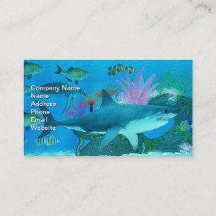 Cartão De Visita Coral do Oceano Tubarão