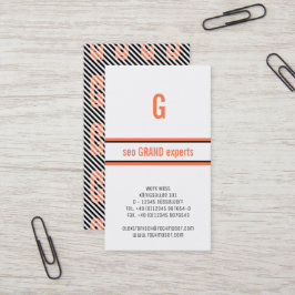 Cartão De Visita Coral moderno baseado na tipografia