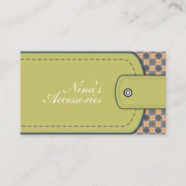 Cartão De Visita Coral moderno de aparência e padrão verde-oliva