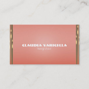 Cartão De Visita Coral Peach & Gold Dipped Chic Glamour Glamour