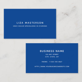 Cartão De Visita Corante mínimo azul branco do Alternativo