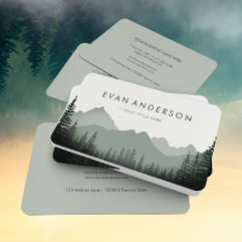 Cartão De Visita Cordilheiras de Pinheiros em Formas de Sage