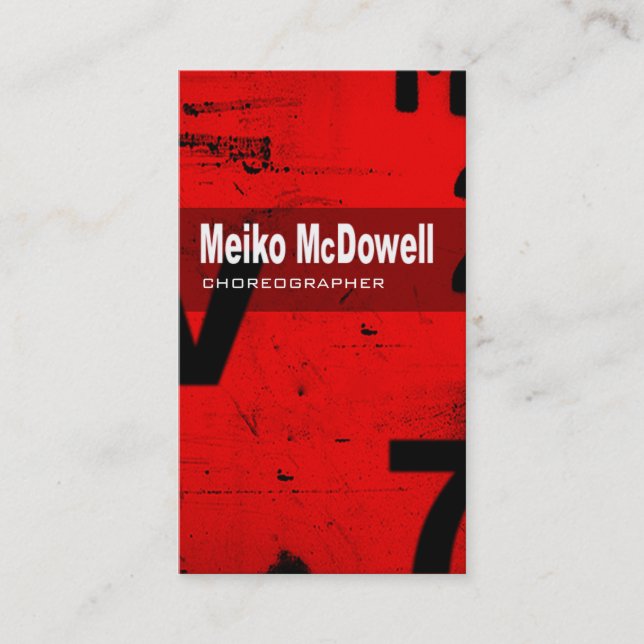 Cartão de visita "coreógrafo " da tecnologia da (Frente)