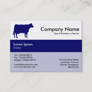 Cartão De Visita Cores da Banda central - Marinho - Vaca