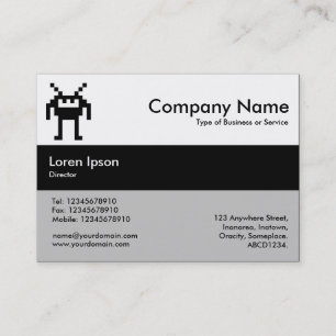 Cartão De Visita Cores da Banda central - Preto - Nanobot