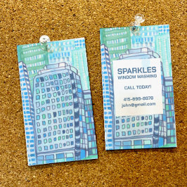 Cartão De Visita Cores de água de lavagem comercial