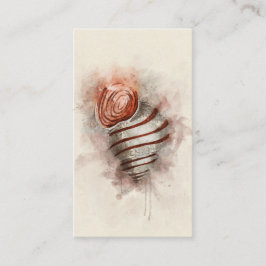 Cartão De Visita Cores de Água do Mar de Praia Tropical Costeira