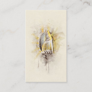 Cartão De Visita Cores de Água do Mar de Praia Tropical Costeira