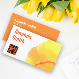 Cartão De Visita Cores de luz legal do código QR da tendência