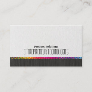 Cartão De Visita Cores de Meio-Som Textura branca negra