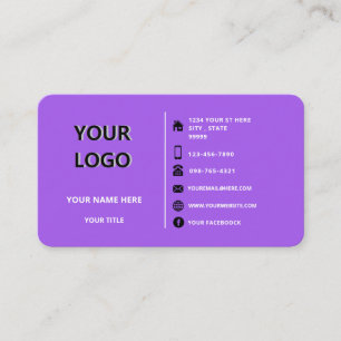 Cartão De Visita Cores e informações de texto personalizadas de Car