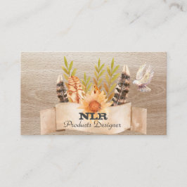 Cartão De Visita Cores Neutrais Boêmicas