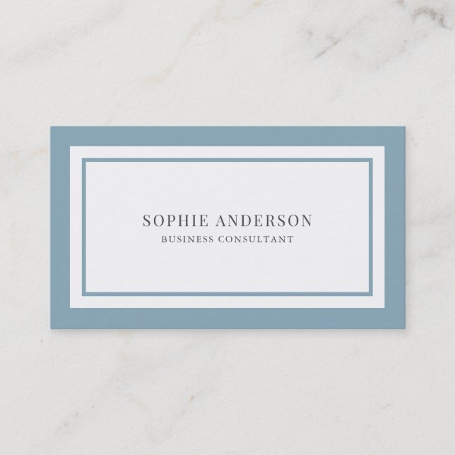 Cartão De Visita Cores Personalizadas Moderno Clássico Branco Centr (Frente)