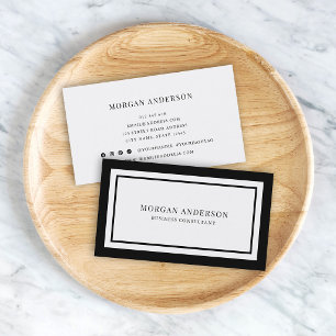 Cartão De Visita Cores Personalizadas Moderno Clássico Branco Centr