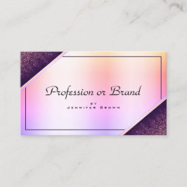 Cartão De Visita Cores Roxos de Efeito Holográfico Moderno Colorido