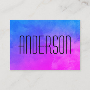 Cartão De Visita Cores Vibrantes de Texto Grande