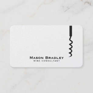 Cartão De Visita Corkscrew II do vinho  