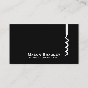 Cartão De Visita Corkscrew II do vinho  