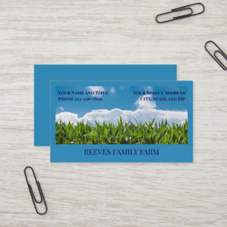 Cartão De Visita Corn Farmer Wheat Agricultural Business Cards
