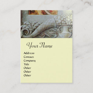 Cartão De Visita CORNUCOPIA MONOGRAM, cinzas brilhantes