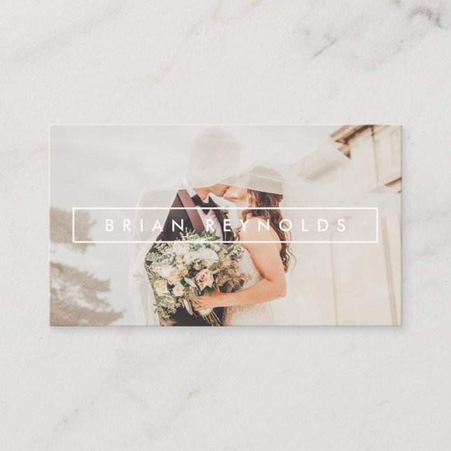 Cartão De Visita Coroa de fotógrafos brancos elegantes modernos (Frente)