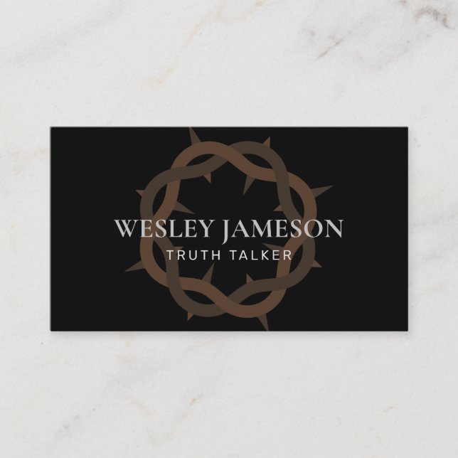 Cartão De Visita Coroa de Thorns (Frente)