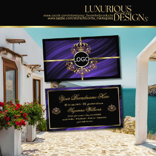 Cartão De Visita Coroa Dourada Real Pulmonar com Sumo de Logotipo