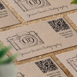Cartão De Visita Coroa fotógrafa de câmara de vídeo de CÓDIGO QR