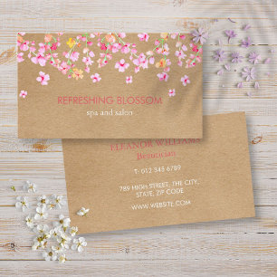 Cartão De Visita Coroa Russa Moderna Elegante Rosa Blossom