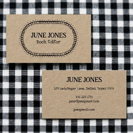 Cartão De Visita Coroa Whimsical Personalizada de Font Wonky Chic F