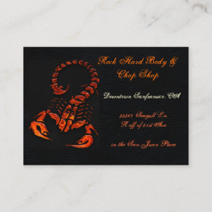 Cartão De Visita Corpo 3D do Scorpion Firedrive & Compro Chop UNIVE