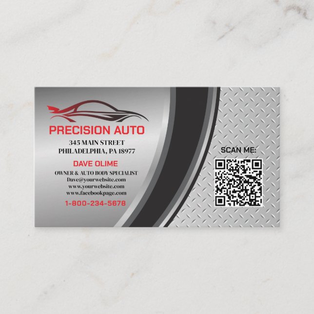 Cartão De Visita Corpo Automático - Pinta Personalizada com Código  (Frente)