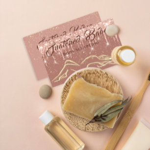 Cartão De Visita Corpo Esculpindo Bela Massagem Gota Rosa