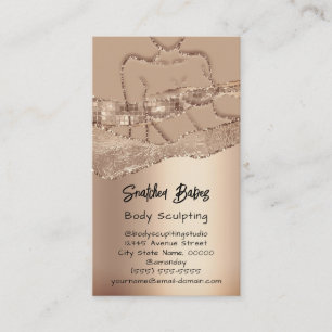 Cartão De Visita Corpo Esculpindo Cosméticos Logotipo QR Código Ele