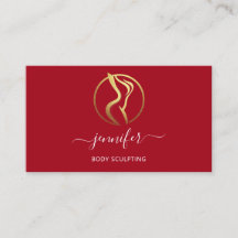 Corpo Esculpindo Massagem Logotipo Dourado QR Verm