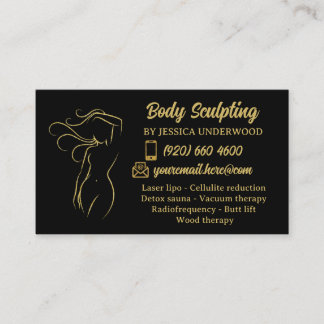 Cartão De Visita Corpo Escultura de Bem-Estar Cosméticos Beleza Spa