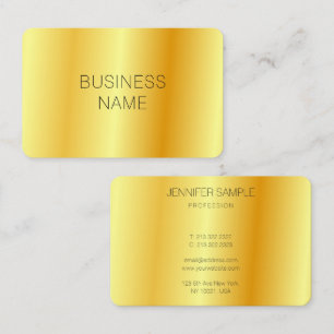 Cartão De Visita Corporação de Glam Moderno Dourado com aparênci